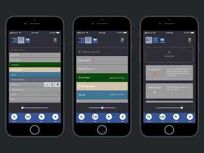 Lists List View app color flat icon list view ui ux