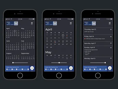Lists Calendar View app calendar color flat icon ui ux