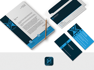 Empresari Mentor blue em icon lettermark logo luxurious mentor mentorship mobile stationary