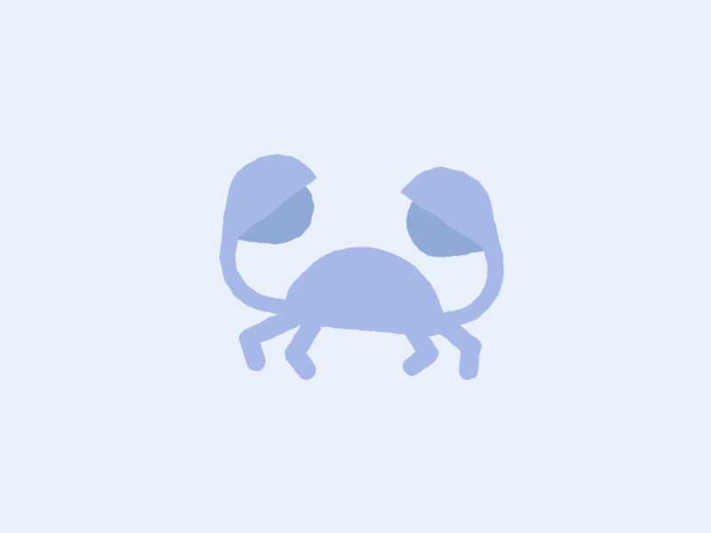 Holy Crab animal animation character crab design fast funny illustration loop motionstory props