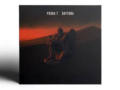 1 - Pusha T album art album artwork album cover father time hip hop photo manipulation rap vinyl