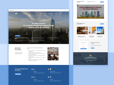 DPR PPID Website Design dpr dpr indonesia dribbble government illustration indonesia interactiondesign ixd typography ui uidesign ux uxdesign webdesign website