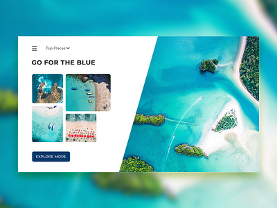 Go for the blue graphic desgin interface landing page modern nature site travel ui ui design user experience user inteface ux ux design web website