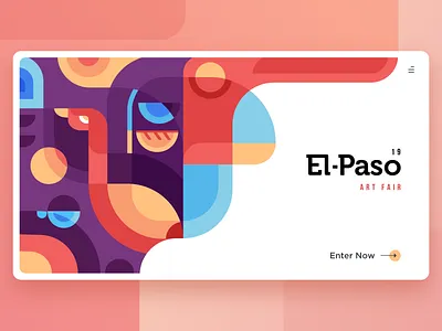 El Paso Art Fair abstract banner bird design heo image illustration inspiration interaction nature pattern red ui uiux ux violet website