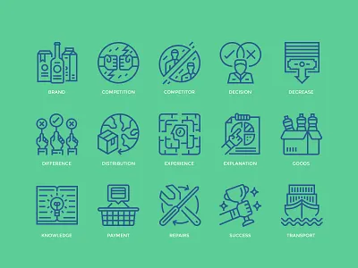 Business icon set business icon icon icon design outline icon