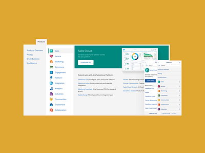 Salesforce.com Navigation design iconography interaction design logo design menu mobile mockup navigation portfolio product design salesforce ui design ux design web design