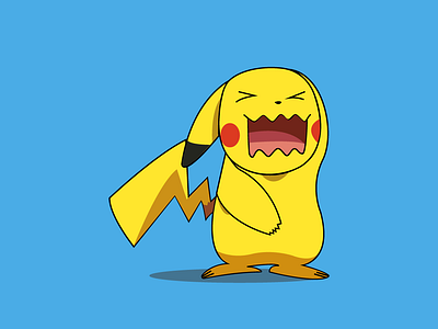 Pikachu wobbuffet Impression animal art cute design digital electric electric yellow graphic icon illustration illustrator monster mouse nintendo pika pikachu pokemon vector yellow