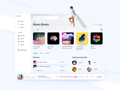 Music streaming app (explorational play around) aesthetic app appdesign future design futureform inspiration inspiration design light design music music app music streaming spotify ui uiux userexperiance userinterface ux web desgin webapp white design