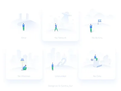 Emotional Design default page design emotional design flat／illustrations／ui／design／ ui 平插图 ui 设计