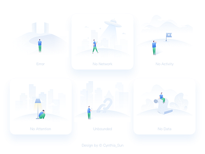 Emotional Design default page design emotional design flat／illustrations／ui／design／ ui 平插图 ui 设计