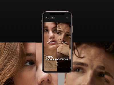 Massimo Dutti / App Concept app concept contemporary fashion graphic massimo dutti modern split ui ui design web website