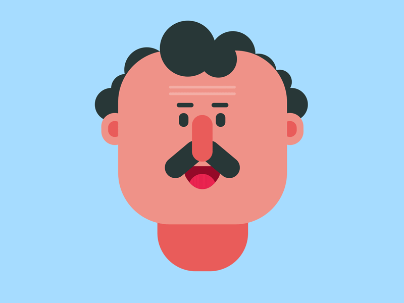 Joysticks 'n Sliders test animation character character design face flat illustration vector