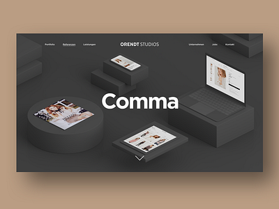 Orendt Studios Case Study 3d clean design flat illustration minimal responsive design teaser ui web website