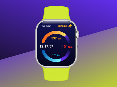 Daily UI #041 apple watch dailyui uidesign uxdesign watch ui workout app workout tracker