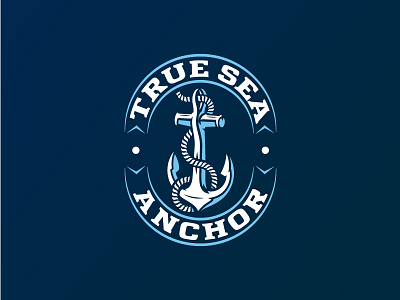 True Sea Anchor anchor badge company fishing logo marina navy ocean sea sea food water
