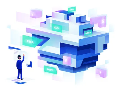 Illustrations for stasis - Tokenization cartoon icon illustration stasis tokenization tolstovbrand vector