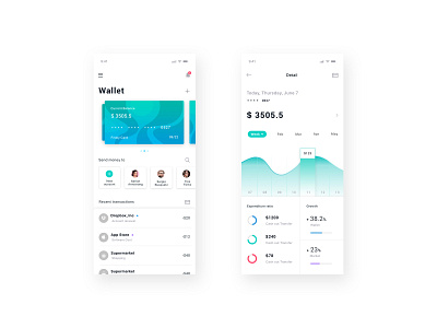 Payment Application app app concept bank clean finance ionic ios native ui ux wallet