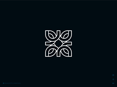 Medallion Logo bhagirath branding brandmark design emblem fashion flat flower logo geometic icon identity logo mark medallion minimal mono line monoline symbol