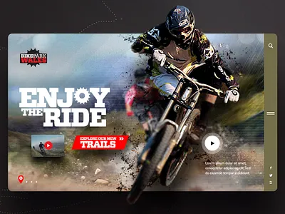 BikeParkWales bike concept ui web website
