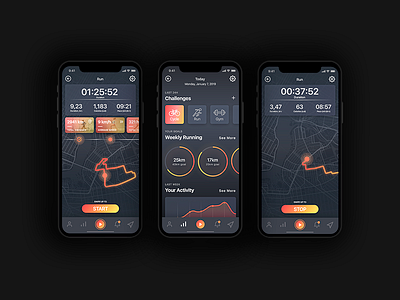 Running App app design interace mobile app run sport sport app ui ui ux ux