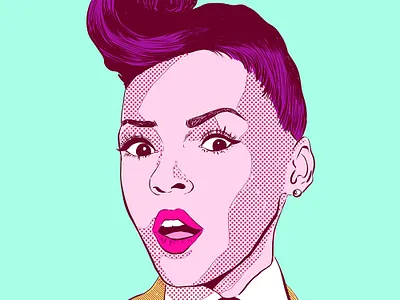 Janelle Monae Portrait design drawing illustration portrait portrait illustration