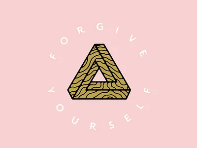 Forgive Yourself branding design flat illustration logo minimal optical illusion vector