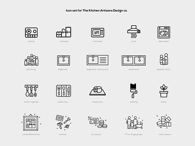 Kitchen Icons design household iconography icons illustrator kitchen line lineart ui vector website