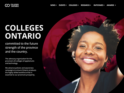 Colleges Ontario Mockup web design