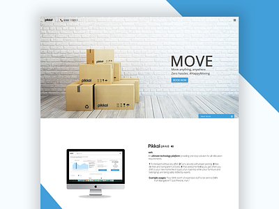 A moving company branding design logo minimal typography ui website