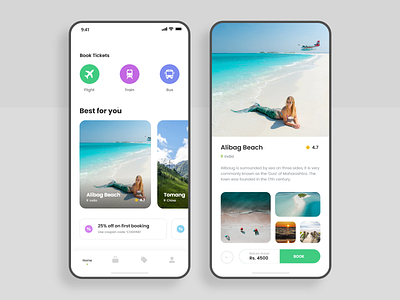 Travel & ticket booking app android app design dribbble inspiration ios ticket booking ticketing travel trend ui ux