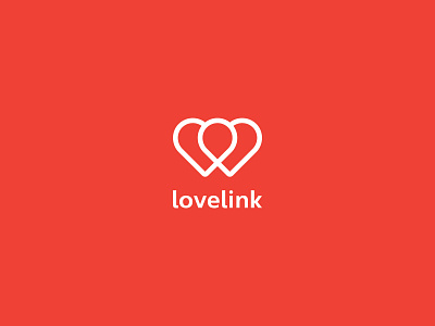 Love Link branding concept dating app logo logo design concept