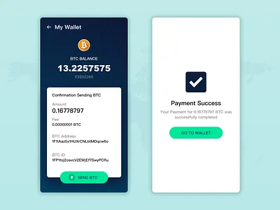 Crypto Currency Wallet android apps bitcoins card cryptocurrency cryptocurrency app design flat icon ios mobile pakshep payment success message typography ui ux ux design vector wallet