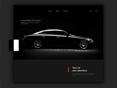 Car product page design black branding car futuristic grey product page ui ux web design