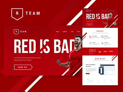 R-Team homepage onepage photoshop ui ui ux design ux web webdeisgn