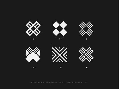 #lettermarkexploration - X - 24/26 apparel bless creatics brand brand identity branding design graphic design icon letter mark letter mark exploration lettermarkexploration logo logo design logo designer logo process logo type logos mark typography vector