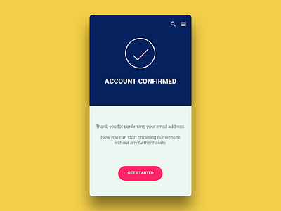 Daily UI 054 Confirmation confirmation dailyui dailyui 054