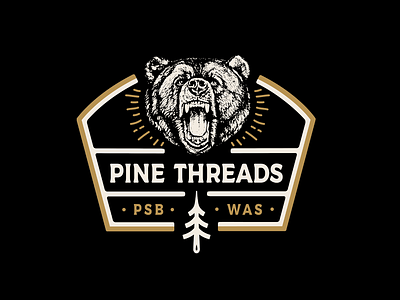 Pine Threads Bear Crewneck adventure apparel apparel design bear bear crewneck bear illustration nature nhammonddesign nick hammond nickhammonddesign.com outdoor pine threads pinethreads.com screenprinting washington