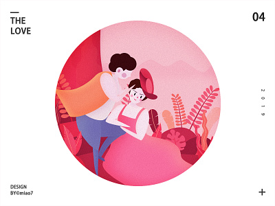 The love appointment boy branding character color design girl illustration love lovers plant ps tree typography ui vector