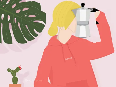 CoffeeLover coffee drawing illustration illustrator moka moka pot