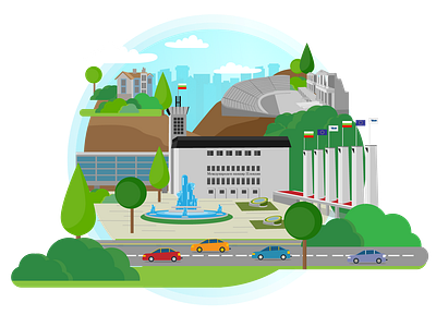 Plovdiv city city illistration landscape urban