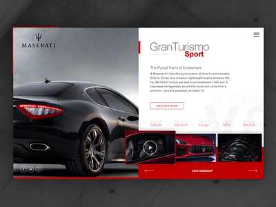 Maserati GranTurismo Sport - UI Concept app concept appdesign cars design ui ui desgin ux web website website concept