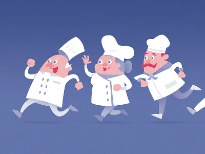 Eager Chefs hat hats running saxton horne uniform vector walking