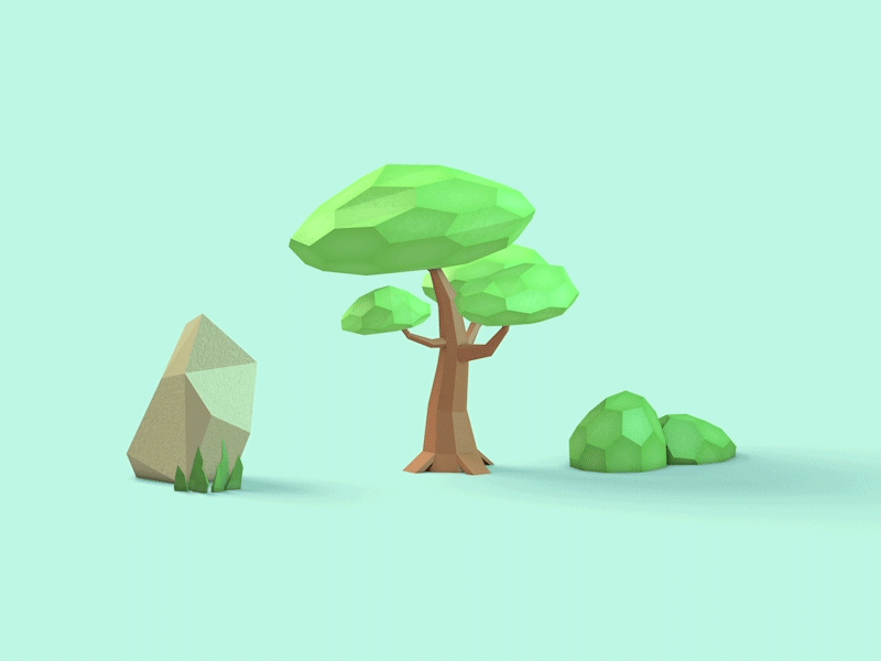 VR test 3d c4d lowpoly render tree vr vrtest