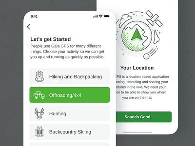 Onboarding for Mobile icon illustration mobile onboarding outdoors