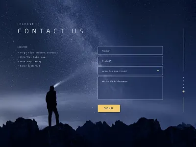 Daily UI #082 contact contact form dailyui design form galaxy ui