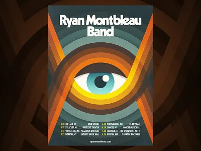Ryan Montbleau Band - poster design color colour design eye geometric gig poster illustration music ryan montbleau thick lines tour