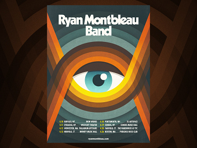 Ryan Montbleau Band - poster design color colour design eye geometric gig poster illustration music ryan montbleau thick lines tour