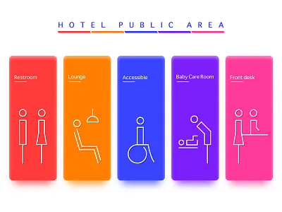 Hotel Public Area branding building design hotel icon illustration logo ui vector