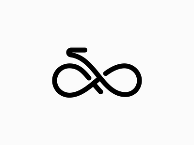 Bike bike cycle eco fast green icon infinity line logo nature ride simple symbol