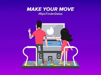 Epic Tinder Dates adobe illustrator adventure time boy character character design design dribbble flat girl illustration vector